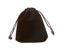 20 sacchetti in velluto con coulisse colorati, piccoli contenitori for cosmetici, tascabili e portatili Per Collana(Coffee,13x18cm)