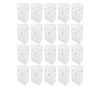 20 sacchetti luminosi bianchi con design a stella ritagliato resistente alle fiamme, sacchetti per candele in carta con bordo a onde eleganti per decorazioni di matrimoni, feste, f