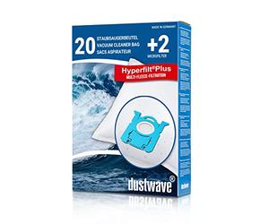 20 sacchetti per aspirapolvere + 2 filtri multistrato in micro tessuto non tessuto per AEG/Philips, adatti e compatibili con AmazonBasics A11 - dustwave®, prodotti in Germania