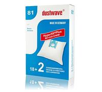 20 Sacchetti per aspirapolvere adatto per aspirapolvere Siemens: vbbs600 V00, vbbs550 V25, vs06b1110, VZ 41 AFG, VS55E00 Super XS Dino, VS59E20 XS DINO von dustwave® - Made in Germany