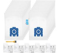 20 Sacchetti per Aspirapolvere Compatibili con Miele GN - S2 S4 S5 S6 S8 Complete C2/C3 Classic C1, S2000, S5000 e S8000 con 5 Filtri di Scarico e 5 Filtri Motore,Spazzola per la pulizia