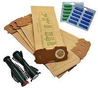 20 sacchetti per aspirapolvere con flangia extra forte, 20 fragranze, EB340/350 spazzole di ricambio adatte per Vorwerk Folletto 118 119 120 121 122 con ET340 / EB350