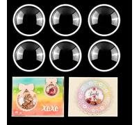 20 sacchetti sottili in plastica trasparente per agitatori, cerchi di diametro 2-1/2 pollici per carte agitatrici, scuotitori, cupole per finestre, per lavori di carta, biglietti, progetti artistici