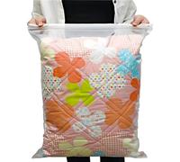 20 sacchetti trasparenti riutilizzabili da 50 x 60 cm per vestiti, grandi borse con chiusura lampo, sacchetti da viaggio, con chiusura ermetica, adatti per viaggi, scuola, traslochi, conservazione a