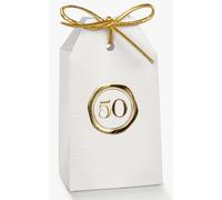 20 Scatola bianca portaconfetti 50 anni compleanno anniversario matrimonio 19097