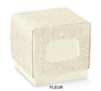 20 Scatola bianca portaconfetti fleur per bomboniera made in italy elegantissima