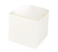 20 scatole bomboniere cartone pieghevole avorio 8x8x8 cm (box)