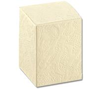 20 scatole bomboniere cartone pieghevole linea sorgente avorio 8x8x13 cm Elegant