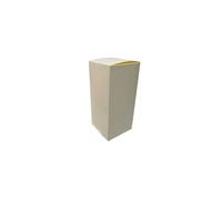 20 SCATOLE BOMBONIERE CARTONE PIEGHEVOLE SETA AVORIO 10x10x19 CM