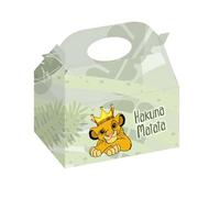 20 Scatole Box porta dolci Simba re Leone gadget, confetti, caramelle cotillon o dolcetti regalini fine festa per bambini fai da te scatoline con manico grafica a scelta