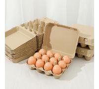 20 scatole per uova in cartone per 12 uova, vuote, 3 x 4, vuote, per la casa, la cucina, la fattoria, contenitori per uova fresche (20 pezzi)