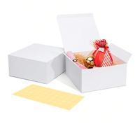 20 scatole regalo in cartone con coperchio - dimensioni 20 x 20 x 10 cm - adatte per regali di compleanno/festa/damigella d'onore/matrimonio - confezione decorativa per regali - scatola con coperchio