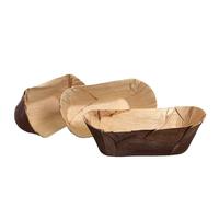 20 Scodelle vaschette ovali in foglia di palma naturale 22x12xh6,5 cm