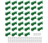 20 set/40 pezzi 35 mm PCB DIN C45 adattatore di montaggio su guida circuito stampato staffa di montaggio clip supporto clip per interruttore interruttore relè elettrodomestici verde