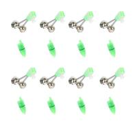 20 Set Allarme per Canna da Pesca Doppio Campanello e LED | Lampada Rimovibile e Campanello, Suono Forte e Chiaro, Plastica e Metallo, Colore Verde