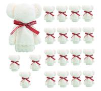 20 Set Asciugamani da Bagno con Sacchetti 12x12'' Asciugamani da Bagno a Forma di Orsetto ad Asciugatura Rapida per Matrimonio Laurea San Valentino Baby Shower e Compleanno Bomboniere, Pipistre