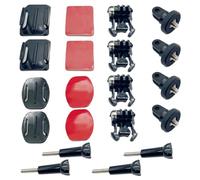 20 Set Cuscinetti Adesivi, Per Gopro, Supporto Attacchi Adesivo Curvo E Piatto, Supporti Casco Adesivo Mounts Kit Per Casco Compatibile Con Go Pro Action Camera