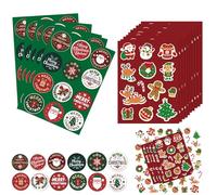 20 Set di Adesivi per Festa di Natale, 25 Motivi Creativi Adesivi di Natale Autoadesivi, Premium per Imballaggi di Regali, Calendari dell'Avvento, Decorazioni per Feste e altro, Ades