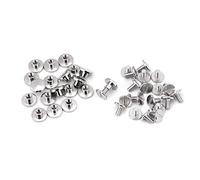 20 set di bottoni a testa piatta in ottone, viti per bottoni in pelle rivetti per chiodi, rivetti in metallo artigianali in pelle fai-da-te per cinturini per cinture per scarpe(5mm)