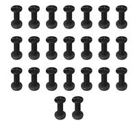 20 set di Rivetti a Vite,M5×12mm Rivetti Chicago, di Viti Chicago per Rilegatura,rivetto in metallo Chicago Button, per cintura in pelle fai da te Craft cintura decorazione rilegatura (Nero opaco)