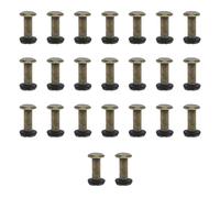 20 set di Rivetti a Vite,M5×15mm viti Chicago Phillips, di Viti Chicago per Rilegatura,rivetto in metallo Chicago Button, per cintura in pelle fai da te Craft cintura decorazione rilegatura (Bronzo)