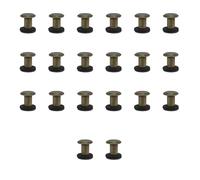 20 set di Rivetti a Vite,M5×8mm viti Chicago Phillips, di Viti Chicago per Rilegatura,rivetto in metallo Chicago Button, per cintura in pelle fai da te Craft cintura decorazione rilegatura (Bronzo)