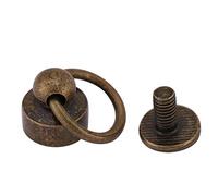 20 set di rivetti rotondi in ottone con anello di tiro, rivetti in metallo fai da te in pelle con fibbia ad anello, viti in similpelle per decorazione della del telefono, 8 mm
