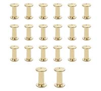 20 set di viti Chicago,M5×12mm Rivetti a Vite, kit di viti Chicago Phillips,rivetto in metallo Chicago Button, per cintura in pelle fai da te Craft cintura decorazione rilegatura (Oro)