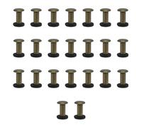 20 set di viti Chicago,M5×12mm Rivetti a Vite, kit di viti Chicago Phillips,rivetto in metallo Chicago Button, per cintura in pelle fai da te Craft cintura decorazione rilegatura (Bronzo)