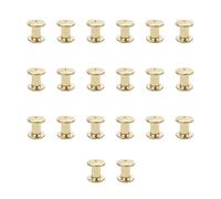 20 set di viti Chicago,M5×8mm Rivetti a Vite, kit di viti Chicago Phillips,rivetto in metallo Chicago Button, per cintura in pelle fai da te Craft cintura decorazione rilegatura (Oro)