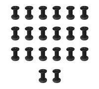 20 set di viti Chicago,M5×8mm Rivetti a Vite, kit di viti Chicago Phillips,rivetto in metallo Chicago Button, per cintura in pelle fai da te Craft cintura decorazione rilegatura (Nero opaco)