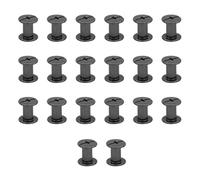 20 set di viti Chicago,M5×8mm Rivetti a Vite, kit di viti Chicago Phillips,rivetto in metallo Chicago Button, per cintura in pelle fai da te Craft cintura decorazione rilegatura (Nero lucido)