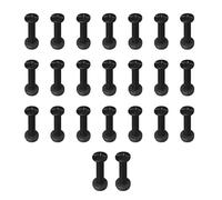 20 set di viti Chicago,M5×mm Rivetti a Vite, kit di viti Chicago Phillips,rivetto in metallo Chicago Button, per cintura in pelle fai da te Craft cintura decorazione rilegatura (Nero opaco, M5*15)