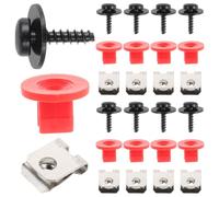 20 Set Kit Fissaggio Paraspruzzi Motore Acciaio e Plastica | Clip e Dadi a U, Hardware di Montaggio per Pannelli e Paraurti Auto, Confezione Pratica