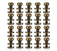 20 set Lega con Bottone A Testa Tonda Chicago Vite Rivetti Post Fastener | Rivetti in Pelle, Viti per Bottoni in Metallo Vite, Borchie da 8 mm per abbigliamento rivetti per chiodi con viti Chicago
