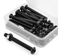 (20 Set) M6 x 40mm Viti e Dadi Vite Testa Bottone Brugola in Acciaio al Carbonio - Nero
