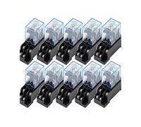 20 Set MY2NJ MY2P HH52P AC 12V 24V 36V 48V 110V 220V 380V Bobina Relè Micro Mini DPDT for Uso Generale con Base Presa