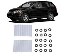 20 Sets Garage Door Hinge Quiet Roller Sleeves 11mm ID 80mm Length Roller Shaft Nuts Bearing Gaskets for Cars RV Garage Doors