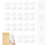 20 Sets Nessun Gancio Di Traccia Da Parete in Plastica Appiccicosi Trasparenti