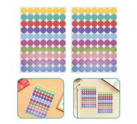 20 Sheets Etichette Adesive Colorate Rotonde Con Codifica
