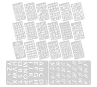 20 Sheets Stencil Lettere Alfabeto Del Notebook Di Pittura