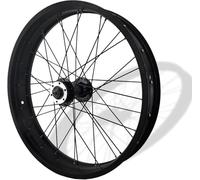 20 "Snow Bike 26" X4.0 Fat Bicycle in Lega di Alluminio A Sgancio Rapido 9x135mm 6 Bulloni Freno A Disco, Black, 26in