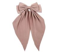 20 Solid Elegant Satin Bow Hairpin Women Girls Spring Hair Clips Headwear Ponytail Hairclips Barrettes Accessories(Grey Purple)