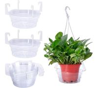 20 Sottovasi Trasparenti 6-12 Pollici per Vasi Sospesi(10inch)