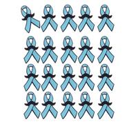 20 spille per la consapevolezza con fiocco blu, in metallo, con chiusura posteriore, accessori per gioielli, decorazione per abbigliamento, spilla con fiocco