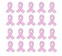 20 spille per la sensibilizzazione sul cancro al seno spille da bavero con nastro spilla a nastro per prevenzione del seno micro badge abbigliamento zaino accessori maglione chiusura, Misura unica