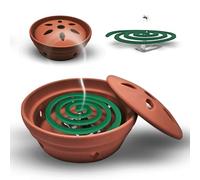 20 spirali anti-zanzare e bruciatore di incenso in ceramica citronella anti-zanzare, incenso per esterni, spirali di incenso con supporto: patio, terrazza, campeggio o interno