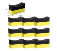 20 spugne for la pulizia dei cerchi delle auto, applicatore for dettagli, spugna for aspirazione dell'acqua, spazzola for lucidatura della cera, accessori for auto(YELLOW 10X7X4cm)