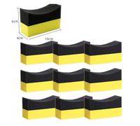 20 spugne for la pulizia dei cerchi delle auto, applicatore for dettagli, spugna for aspirazione dell'acqua, spazzola for lucidatura della cera, accessori for auto(YELLOW 10X6X4cm)