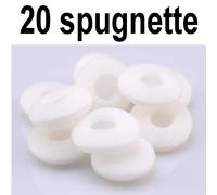 20 SPUGNETTE SPUGNE RICAMBIO COPRI AURICOLARI CUFFIE PROTEZIONI BIANCHE